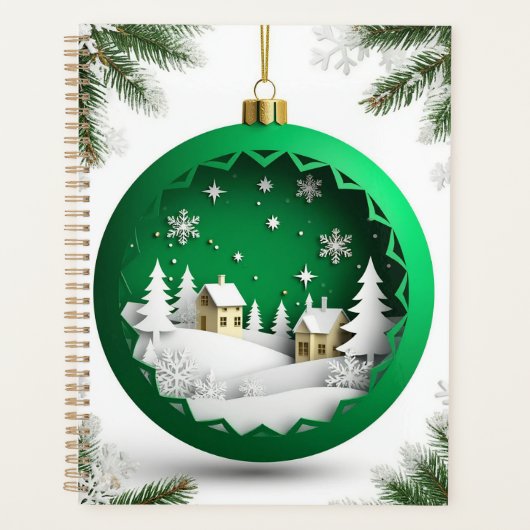 🎁Winter Scene Ornament Kerst Planner Cadeau (Voorkant)