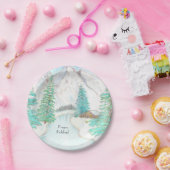 Winter Scene Papieren Bordje (Feest)