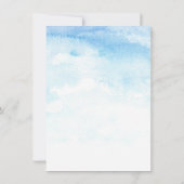 Winter Scene Pinecone Waterverf Save the Date (Achterkant)