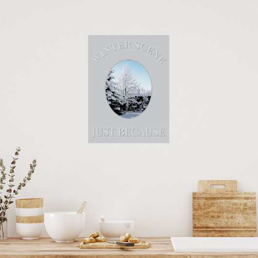 winter scene Poster (Keuken)
