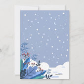 Winter Scene Rehearsal Dinner Party Kaart (Achterkant)