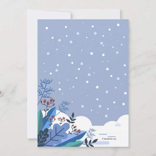 Winter Scene Rehearsal Dinner Party Kaart (Achterkant)