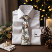 Winter Scène Santa schedels Kerstbomen Gothmas Stropdas