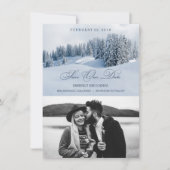 Winter Scene Save the Date Photo Card (Voorkant)