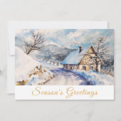 Winter Scene Season Greetings Business Feestdagenkaart (Voorkant)