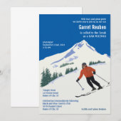 Winter Scene Ski Resort Bar Mitzvah Uitnodiging (Voorkant / Achterkant)