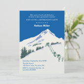 Winter Scene Ski — Uitnodiging (Staand voorkant)