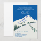 Winter Scene Ski — Uitnodiging (Voorkant / Achterkant)