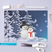 Winter Scène Snowmen Decoupage Tissue Paper Tissuepapier (Craft)
