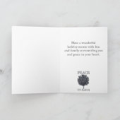 Winter Scene Snowy Road Trees Kerstmis Feestdagen Kaart (Binnen)