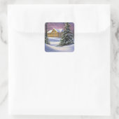 Winter Scene Square Sticker (Tas)