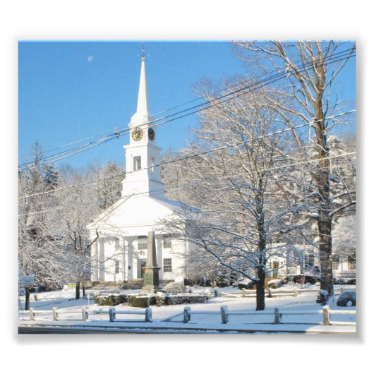 Winter Scene Sterling,Ma Foto Afdruk (Voorkant)