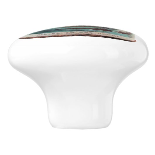 Winter Scene Sugar Tin Keramische Knop (Zijkant)