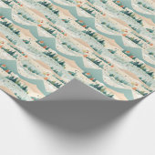  Winter Scene Trees Mountains Snow  Cadeaupapier (Hoek)