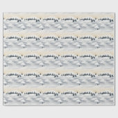  Winter Scene Trees Mountains Snow  Cadeaupapier (Vlak)