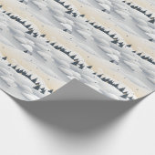  Winter Scene Trees Mountains Snow  Cadeaupapier (Hoek)