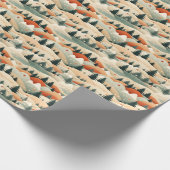  Winter Scene Trees Mountains Snow  Cadeaupapier (Hoek)