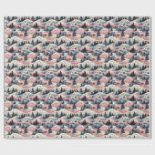  Winter Scene Trees Mountains Snow  Cadeaupapier (Vlak)