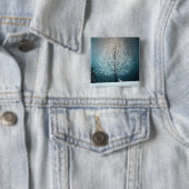 Winter Scene Vierkante Button 5,1 Cm (In situ)