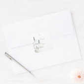 Winter Scene Vierkante Sticker (Envelop)