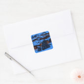 Winter Scene Vierkante Sticker (Envelop)