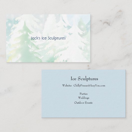 Winter Scene Visitekaartjes (Voorkant / Achterkant)