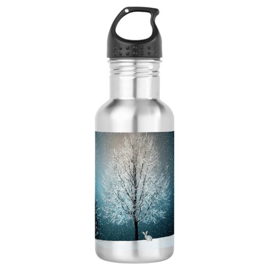 Winter Scene Waterfles (Voorkant)