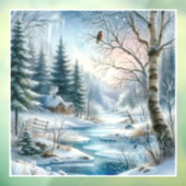 Winter Scene Window Cling Raamsticker (Vel 3)