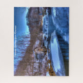 Winter Scene Wisconsin. kerstcadeautjes Legpuzzel (Verticaal)