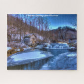Winter Scene Wisconsin. kerstcadeautjes Legpuzzel (Horizontaal)
