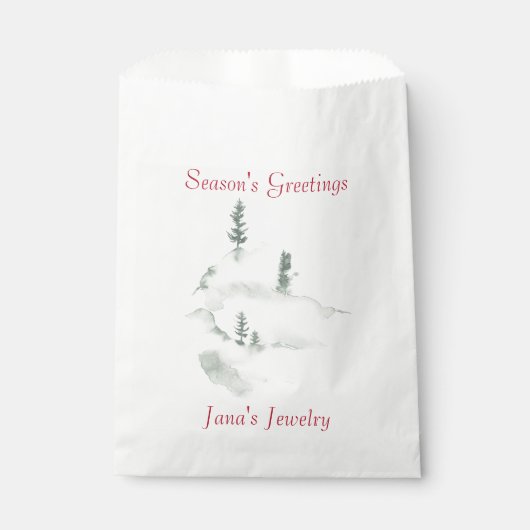 Winter Scene Zakelijke Cadeaubag Bedankzakje (Voorkant)