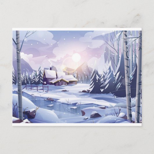 WINTER SCENERY-Briefkaart Briefkaart (Voorkant)