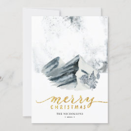 Winter Scenery | In het diepe bos Feestdagenkaart