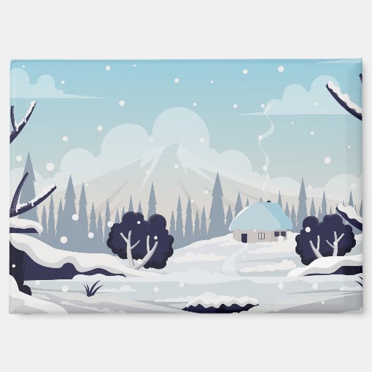 Winter Scenery Magneet (Voorkant)