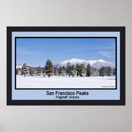 Winter Scenery San Francisco piekt op sneeuw Poster (Voorkant)