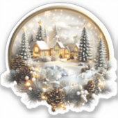 Winter Scenery Sticker, label (Voorkant)