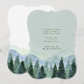 Winter Scenery zal je mijn Bridesmaid zijn Kaart (Voorkant / Achterkant)