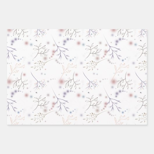 Winter Scenes Birds Trees Branches Snow Kerstmis Inpakpapier Vel (Voorkant 3)