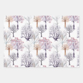 Winter Scenes Birds Trees Branches Snow Kerstmis Inpakpapier Vel (Voorkant 2)