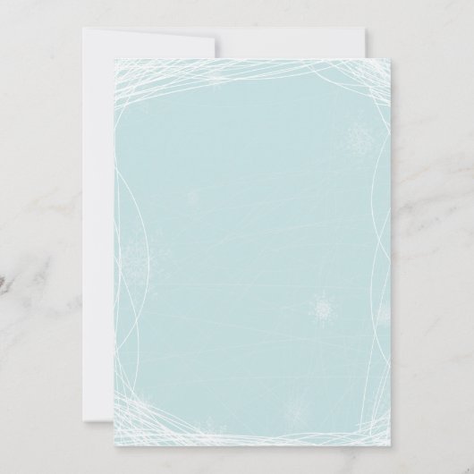 Winter Schaatsen Vakantie Uitnodiging (Achterkant)