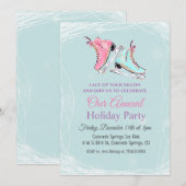 Winter Schaatsen Vakantie Uitnodiging (Voorkant / Achterkant)