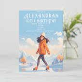 Winter Schaatsfeest Kaart (Staand voorkant)