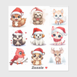 winter schattig dier sticker