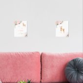 Winter schattig hert blush roze meisje kwekerij muurkunst sets (Woonkamer)