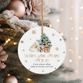 Winter Schattige Beer Pop het als ze Pop Baby show Bedankjes Labels