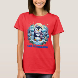 Winter Schattige Penguin T-shirt