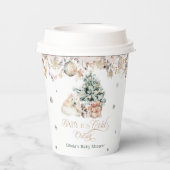 Winter Schattige Polar Beer Baby shower Papieren Bekers (Achterkant)