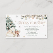 Winter Schattige Polar Beer Boeken voor Baby Ticke Informatiekaartje (Voorkant)