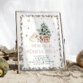 Winter Schattige Polar Beer Hoe groot is de buik v Poster