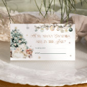 Winter Schattige Polar Beer Hoeveel Snoepjes Informatiekaartje